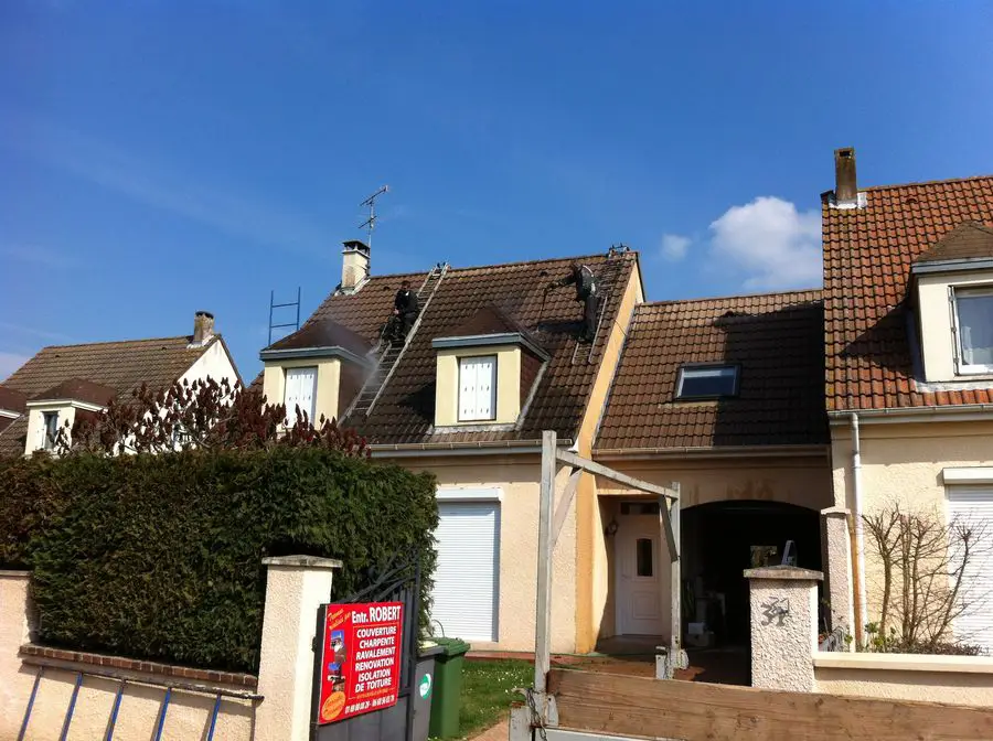 Nettoyage et démoussage d'une toiture par Éric Couvreur dans le Val-de-Marne